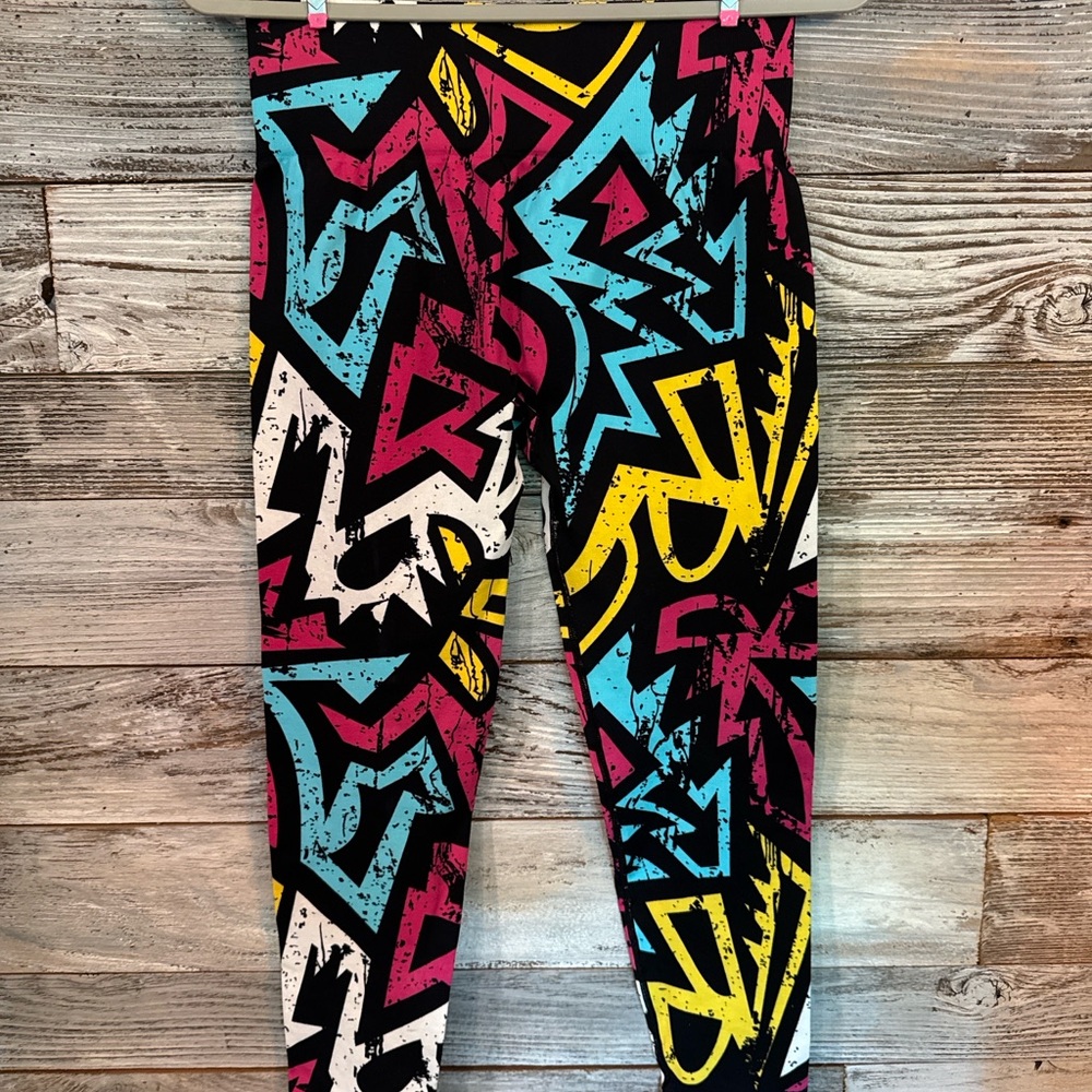 Vibrant Graffiti Print Women's Leggings